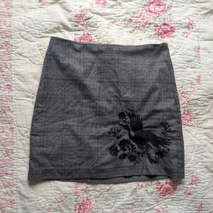 Loft Grey Plaid Mini Skirt Size 10